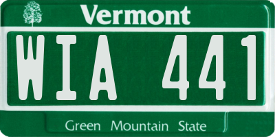 VT license plate WIA441