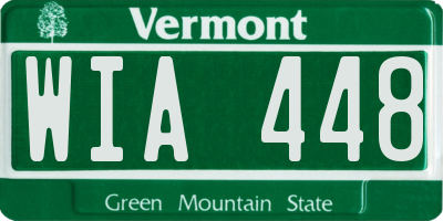 VT license plate WIA448