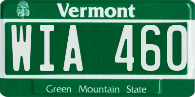 VT license plate WIA460
