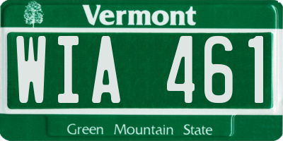 VT license plate WIA461