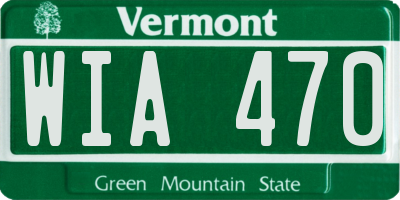 VT license plate WIA470