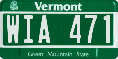 VT license plate WIA471