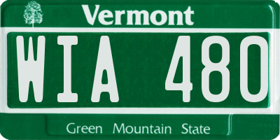 VT license plate WIA480