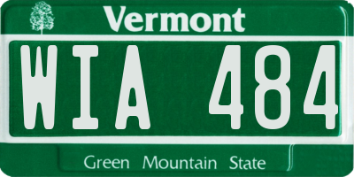 VT license plate WIA484