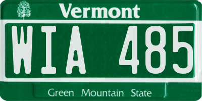 VT license plate WIA485