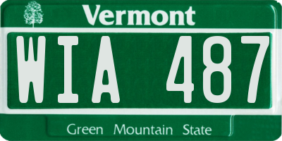 VT license plate WIA487
