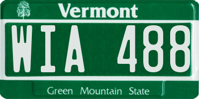 VT license plate WIA488