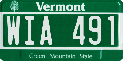 VT license plate WIA491
