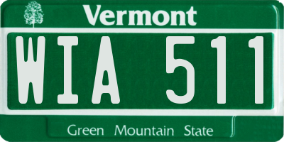 VT license plate WIA511