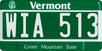 VT license plate WIA513