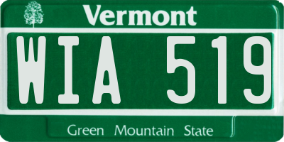VT license plate WIA519