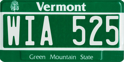 VT license plate WIA525