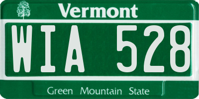 VT license plate WIA528