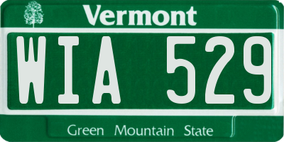 VT license plate WIA529