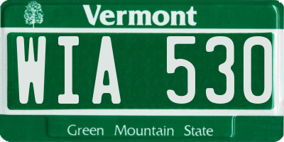 VT license plate WIA530