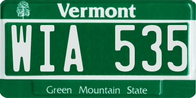 VT license plate WIA535