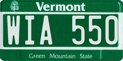 VT license plate WIA550