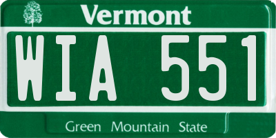 VT license plate WIA551