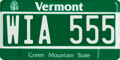 VT license plate WIA555