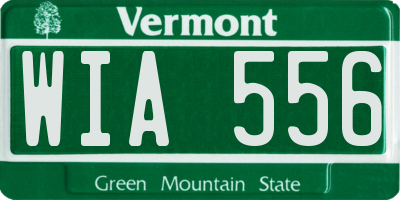 VT license plate WIA556