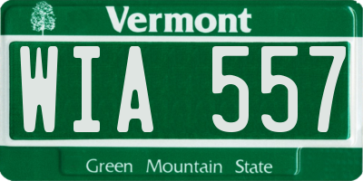 VT license plate WIA557