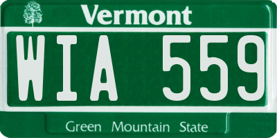 VT license plate WIA559