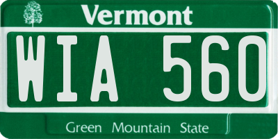 VT license plate WIA560