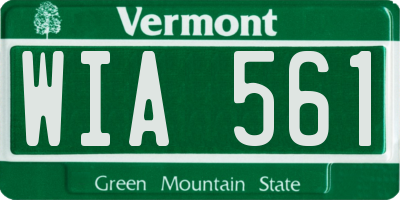 VT license plate WIA561