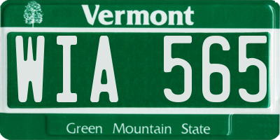 VT license plate WIA565