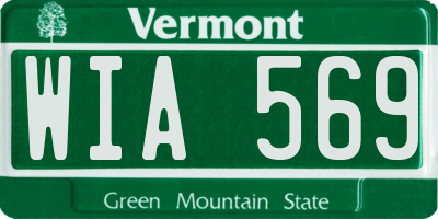 VT license plate WIA569
