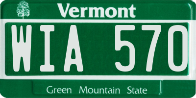 VT license plate WIA570