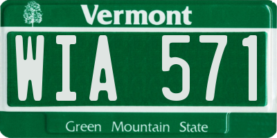 VT license plate WIA571