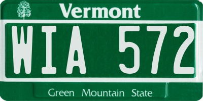 VT license plate WIA572