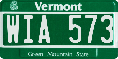 VT license plate WIA573
