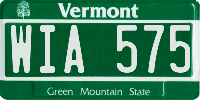 VT license plate WIA575