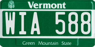VT license plate WIA588