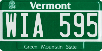 VT license plate WIA595
