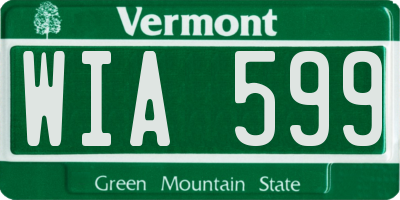 VT license plate WIA599