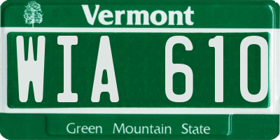 VT license plate WIA610
