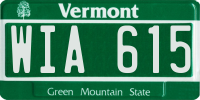 VT license plate WIA615