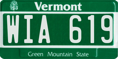 VT license plate WIA619