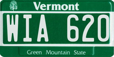 VT license plate WIA620