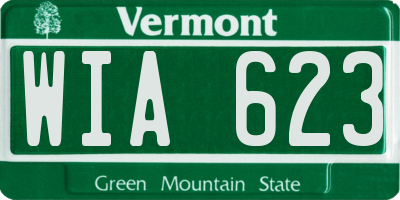 VT license plate WIA623