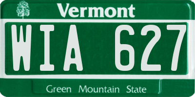VT license plate WIA627