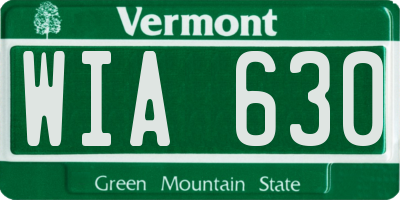 VT license plate WIA630