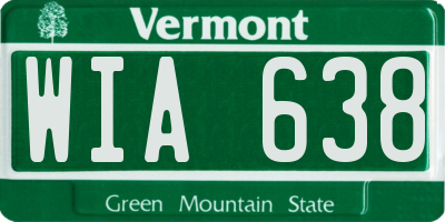 VT license plate WIA638