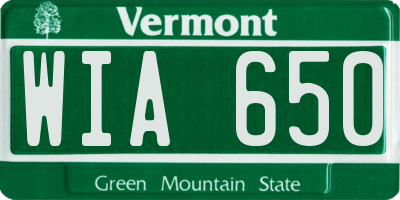 VT license plate WIA650