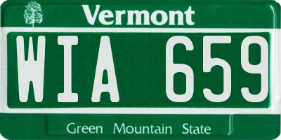 VT license plate WIA659