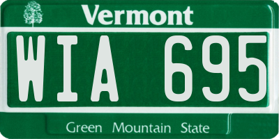 VT license plate WIA695