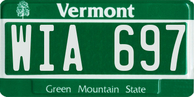 VT license plate WIA697